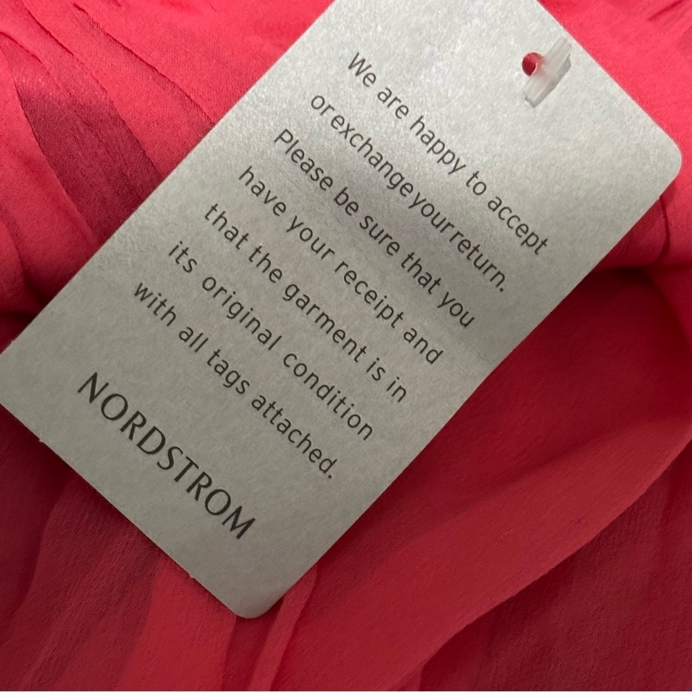 Donna Morgan‎ Silk Audrey Strapless Chiffon Gown Size 22W Color Honeysuckle - Picture 6 of 10